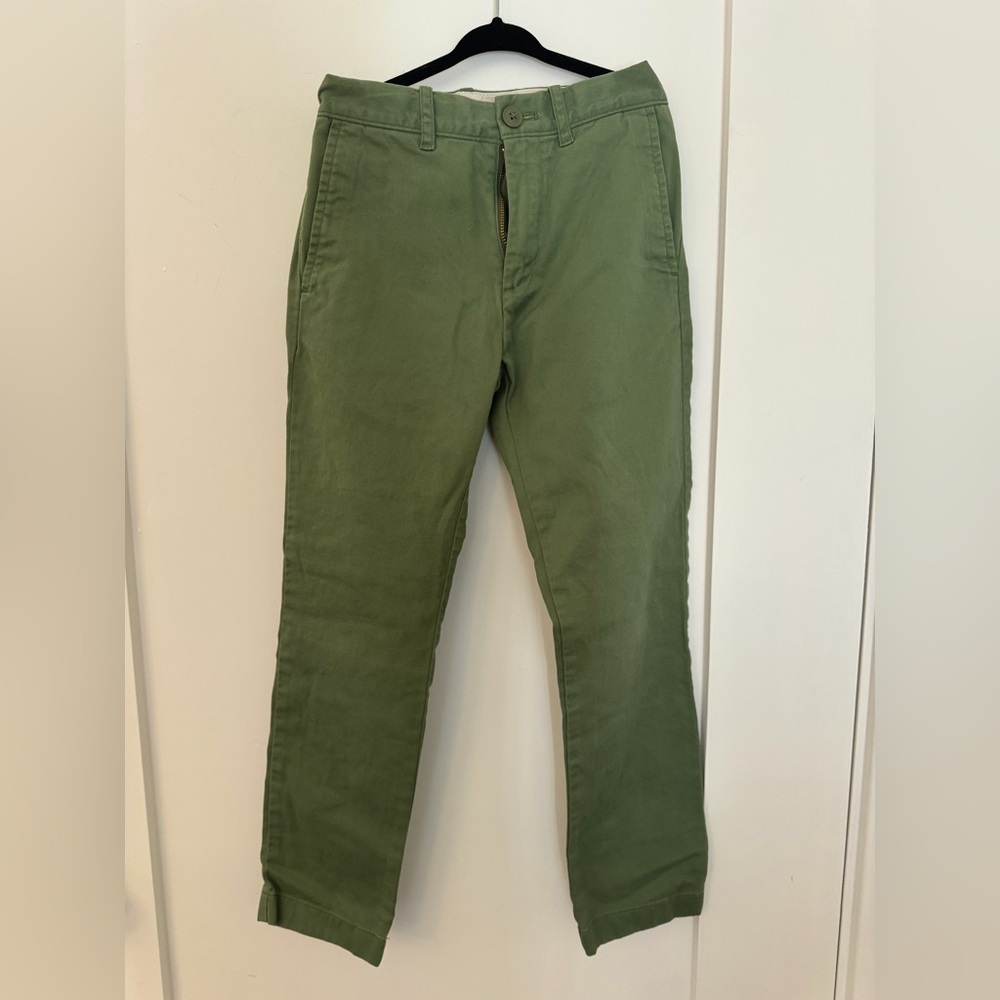 Boys Crewcuts Olive Green Chinos Size 8